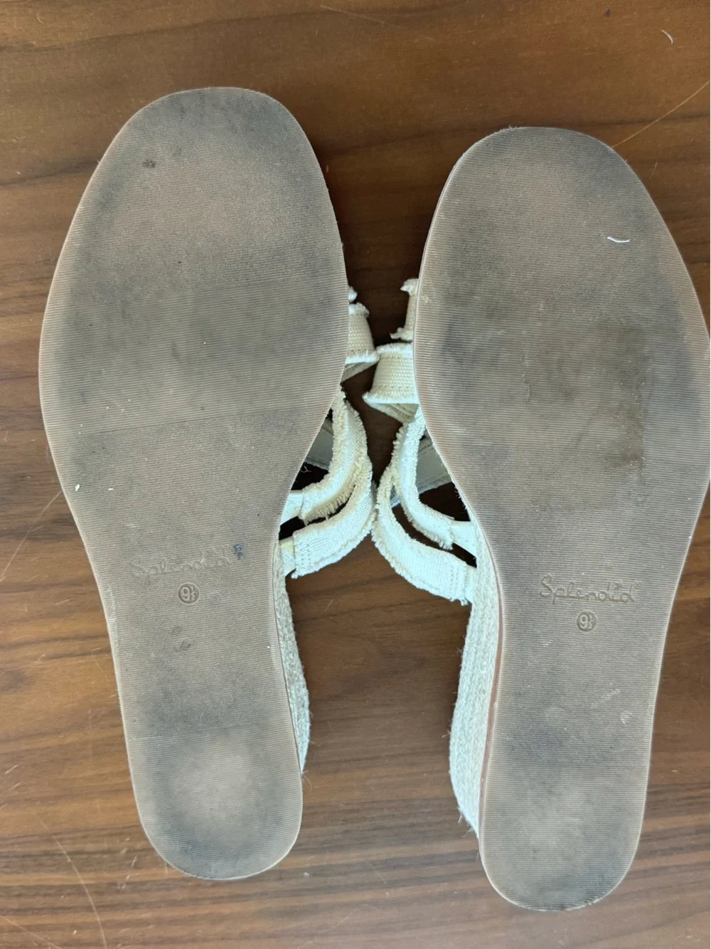 Splendid Danna White Espadrille Wedge Sandals Size 9.5 🤍